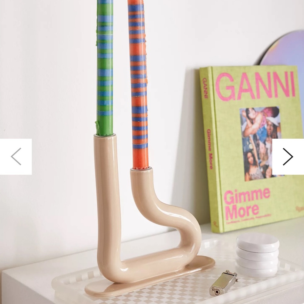 Urban Outfitters Cream Candle Holder